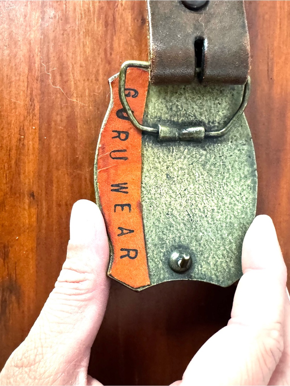 Guruwear Happiness Vintage y2k Brown Leather Belt with Ornate Buddha Buckle - Picture 10 of 16